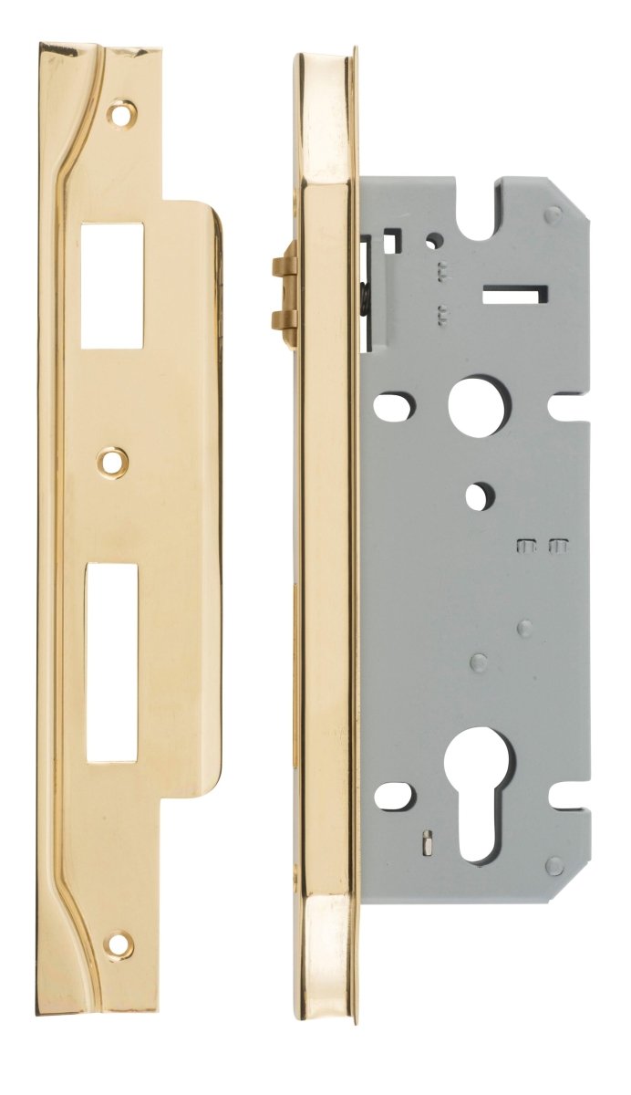 Euro Roller Mortice Locks - Rebated - Ella Grace - Iver - Polished Brass - External Locks