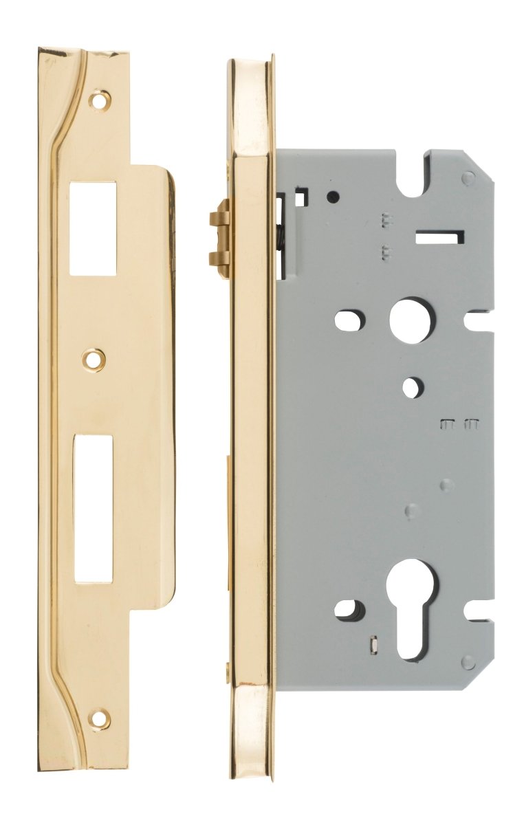 Euro Roller Mortice Locks - Rebated - Ella Grace - Iver - Polished Brass - External Locks