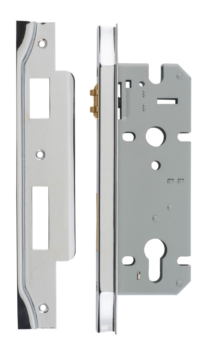 Euro Roller Mortice Locks - Rebated - Ella Grace - Iver - Polished Chrome - External Locks