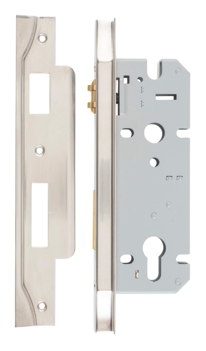 Euro Roller Mortice Locks - Rebated - Ella Grace - Iver - Satin Nickel - External Locks