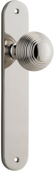 Guildford Knob - Oval Backplate - Ella Grace - Iver - Polished Nickel - Door Knobs