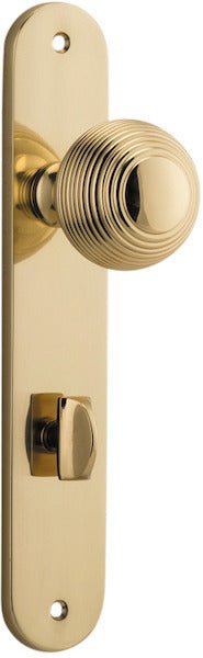 Guildford Knob - Oval Backplate - Ella Grace - Iver - Polished Brass - Door Knobs