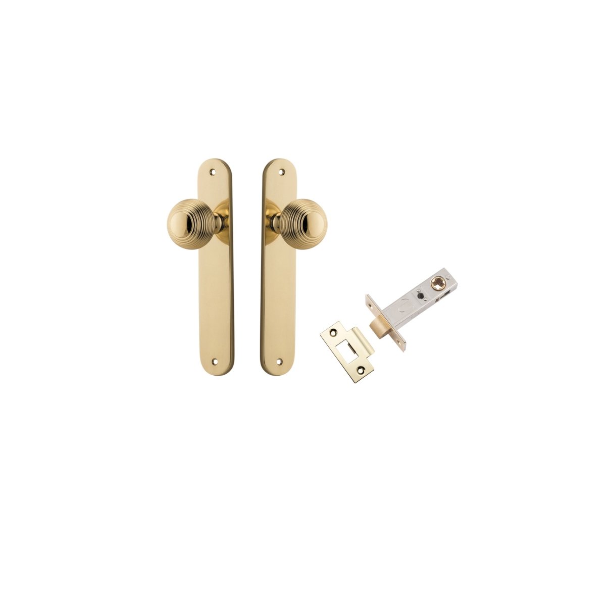 Guildford Knob - Oval Backplate - Ella Grace - Iver - Polished Brass - Door Knobs