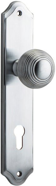 Guildford Knob - Shouldered Backplate - Ella Grace - Iver - Brushed Chrome - Door Knobs