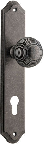 Guildford Knob - Shouldered Backplate - Ella Grace - Iver - Distressed Nickel - Door Knobs