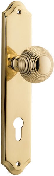 Guildford Knob - Shouldered Backplate - Ella Grace - Iver - Polished Brass - Door Knobs