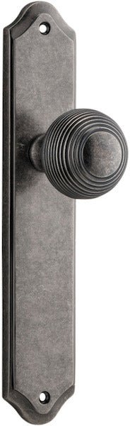 Guildford Knob - Shouldered Backplate - Ella Grace - Iver - Distressed Nickel - Door Knobs