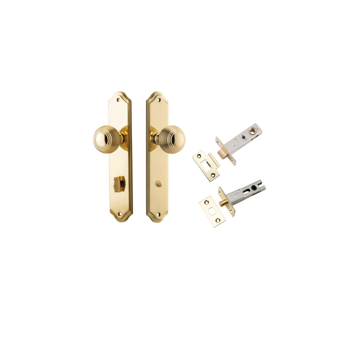 Guildford Knob - Shouldered Backplate - Ella Grace - Iver - Polished Brass - Door Knobs