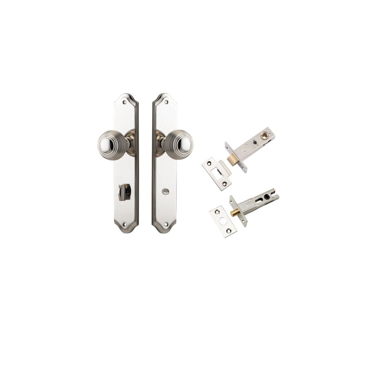 Guildford Knob - Shouldered Backplate - Ella Grace - Iver - Polished Nickel - Door Knobs