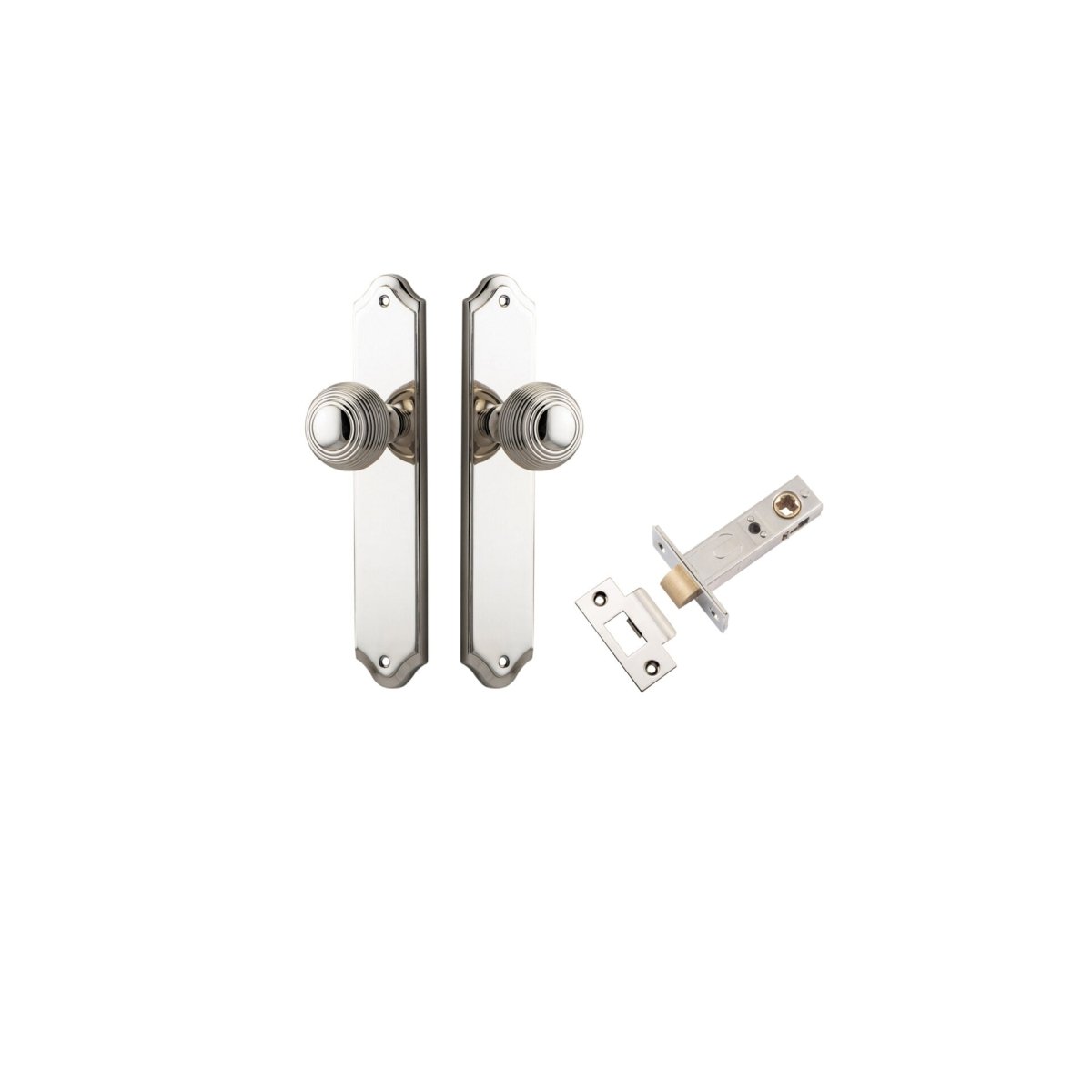 Guildford Knob - Shouldered Backplate - Ella Grace - Iver - Polished Nickel - Door Knobs