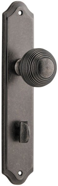 Guildford Knob - Shouldered Backplate - Ella Grace - Iver - Distressed Nickel - Door Knobs