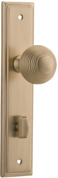 Guildford Knob - Stepped Backplate - Ella Grace - Iver - Brushed Brass - Door Knobs