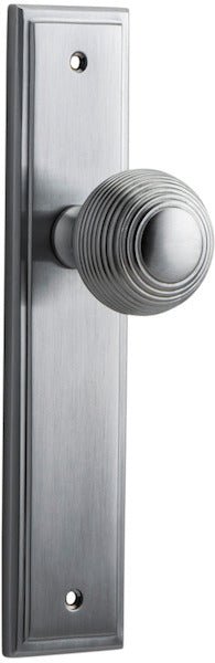 Guildford Knob - Stepped Backplate - Ella Grace - Iver - Brushed Chrome - Door Knobs