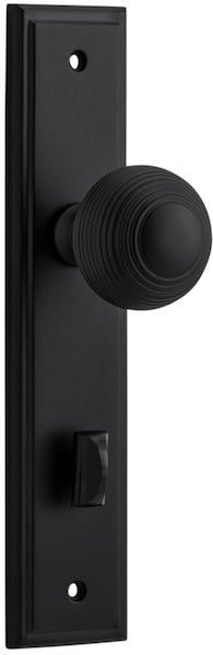 Guildford Knob - Stepped Backplate - Ella Grace - Iver - Matt Black - Door Knobs