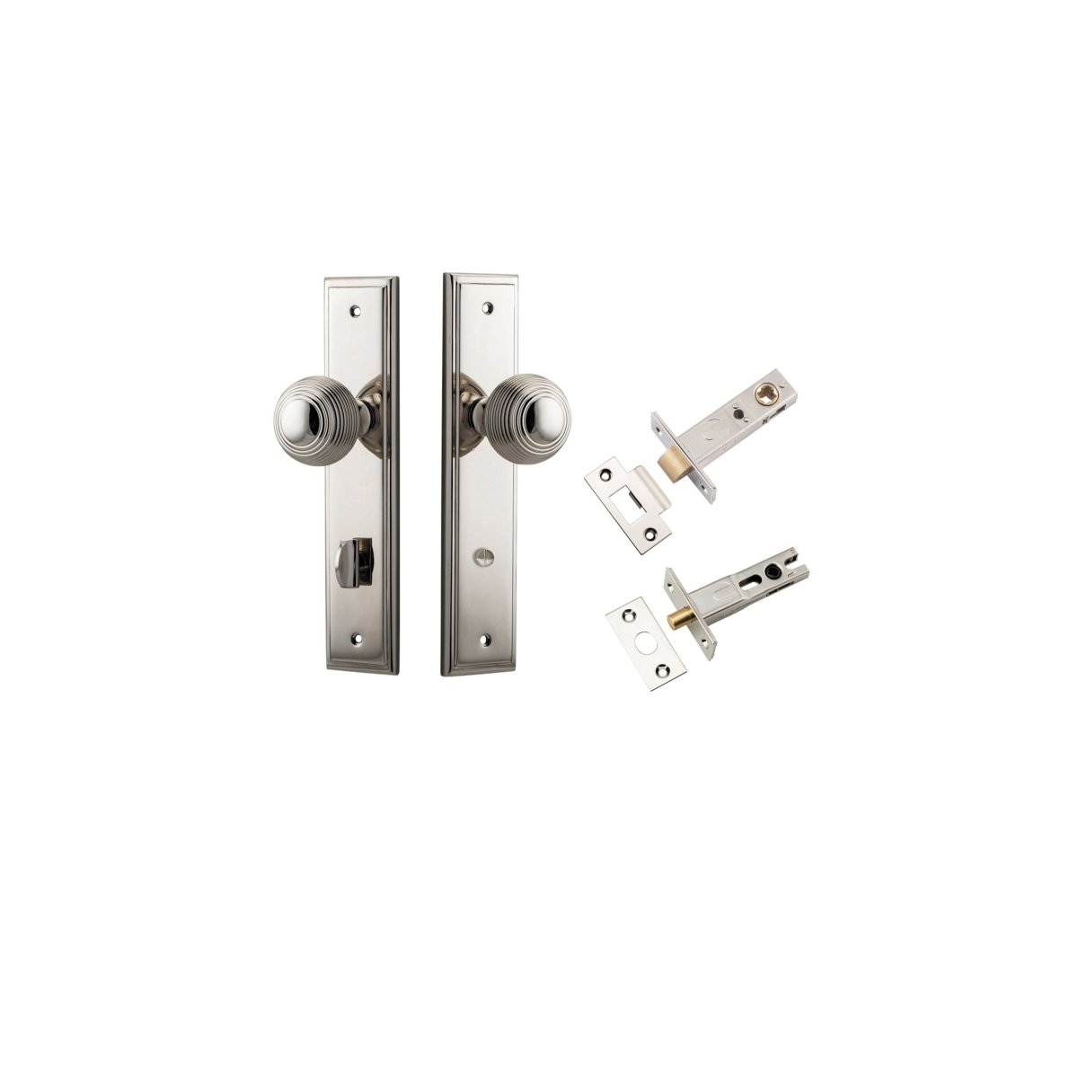 Guildford Knob - Stepped Backplate - Ella Grace - Iver - Polished Nickel - Door Knobs