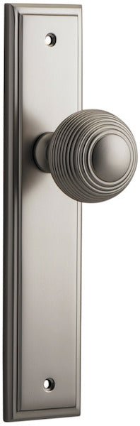 Guildford Knob - Stepped Backplate - Ella Grace - Iver - Satin Nickel - Door Knobs