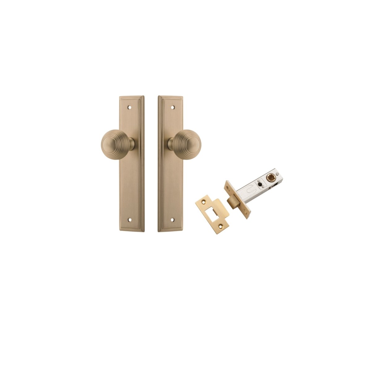 Guildford Knob - Stepped Backplate - Ella Grace - Iver - Brushed Brass - Door Knobs