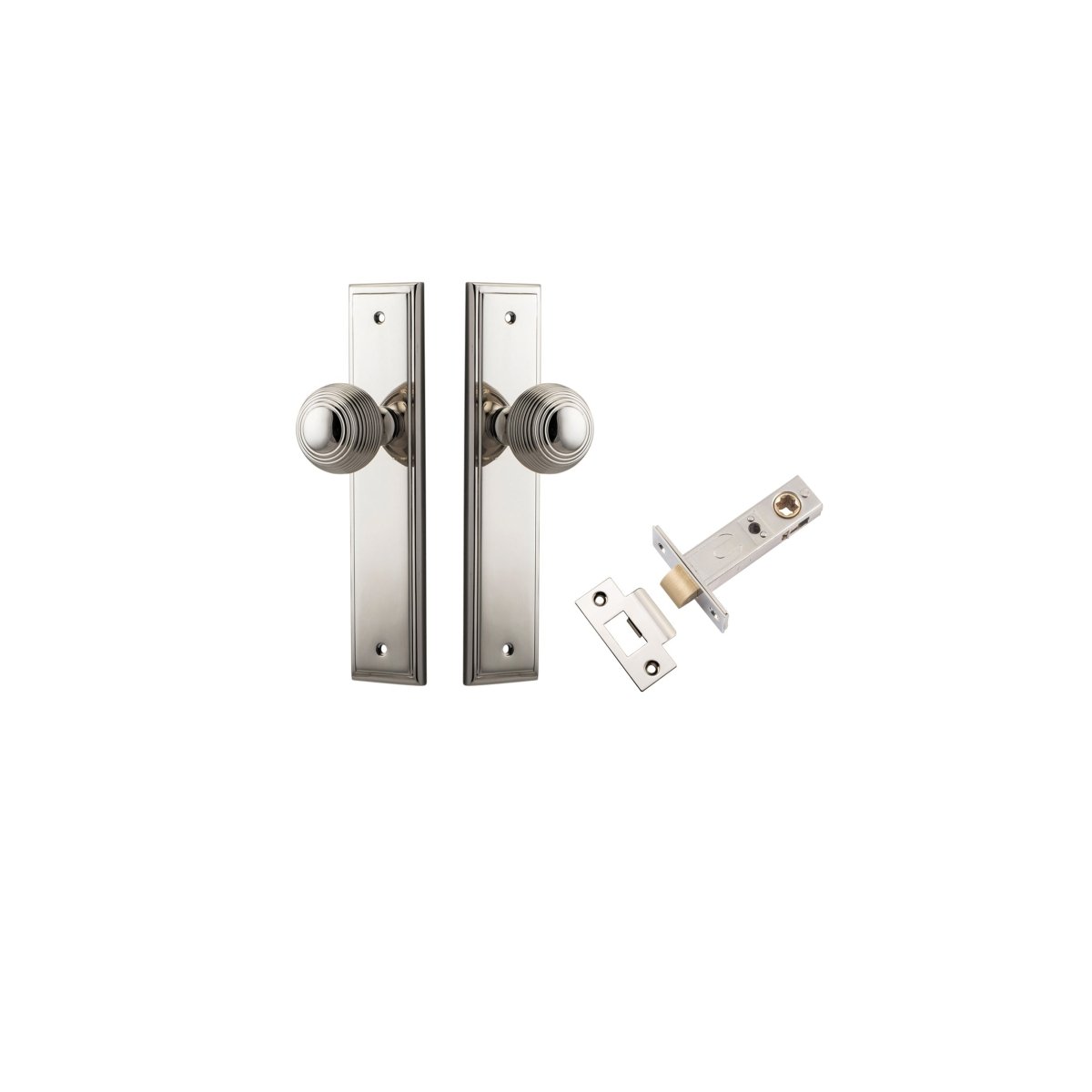 Guildford Knob - Stepped Backplate - Ella Grace - Iver - Polished Nickel - Door Knobs