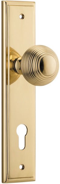 Guildford Knob - Stepped Backplate - Ella Grace - Iver - Polished Brass - Door Knobs