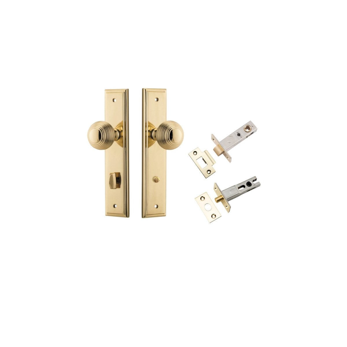 Guildford Knob - Stepped Backplate - Ella Grace - Iver - Polished Brass - Door Knobs