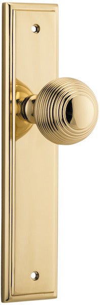 Guildford Knob - Stepped Backplate - Ella Grace - Iver - Polished Brass - Door Knobs