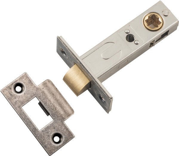 Hard Sprung Split Cam Tube Latch By Iver - Ella Grace - Iver - Distressed Nickel - Tube Latches & Bolts