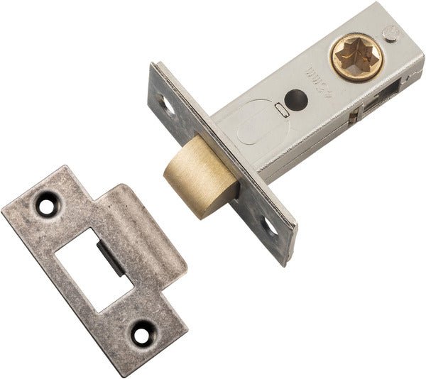 Hard Sprung Split Cam Tube Latch By Iver - Ella Grace - Iver - Distressed Nickel - Tube Latches & Bolts