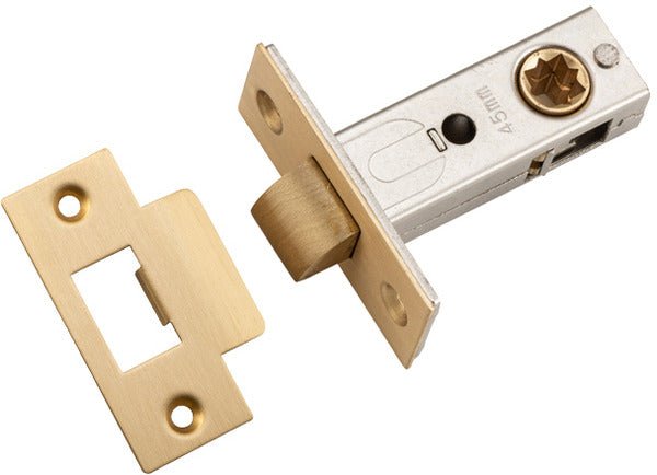 Hard Sprung Split Cam Tube Latch By Iver - Ella Grace - Iver - Brushed Brass - Tube Latches & Bolts