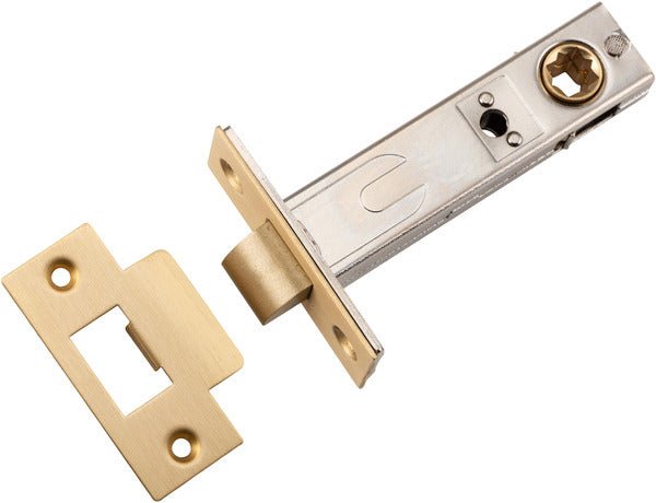 Hard Sprung Split Cam Tube Latch By Iver - Ella Grace - Iver - Brushed Brass - Tube Latches & Bolts