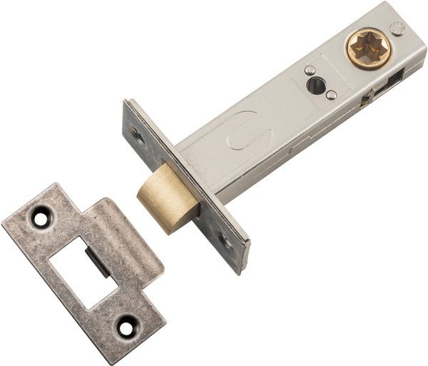 Hard Sprung Split Cam Tube Latch By Iver - Ella Grace - Iver - Distressed Nickel - Tube Latches & Bolts