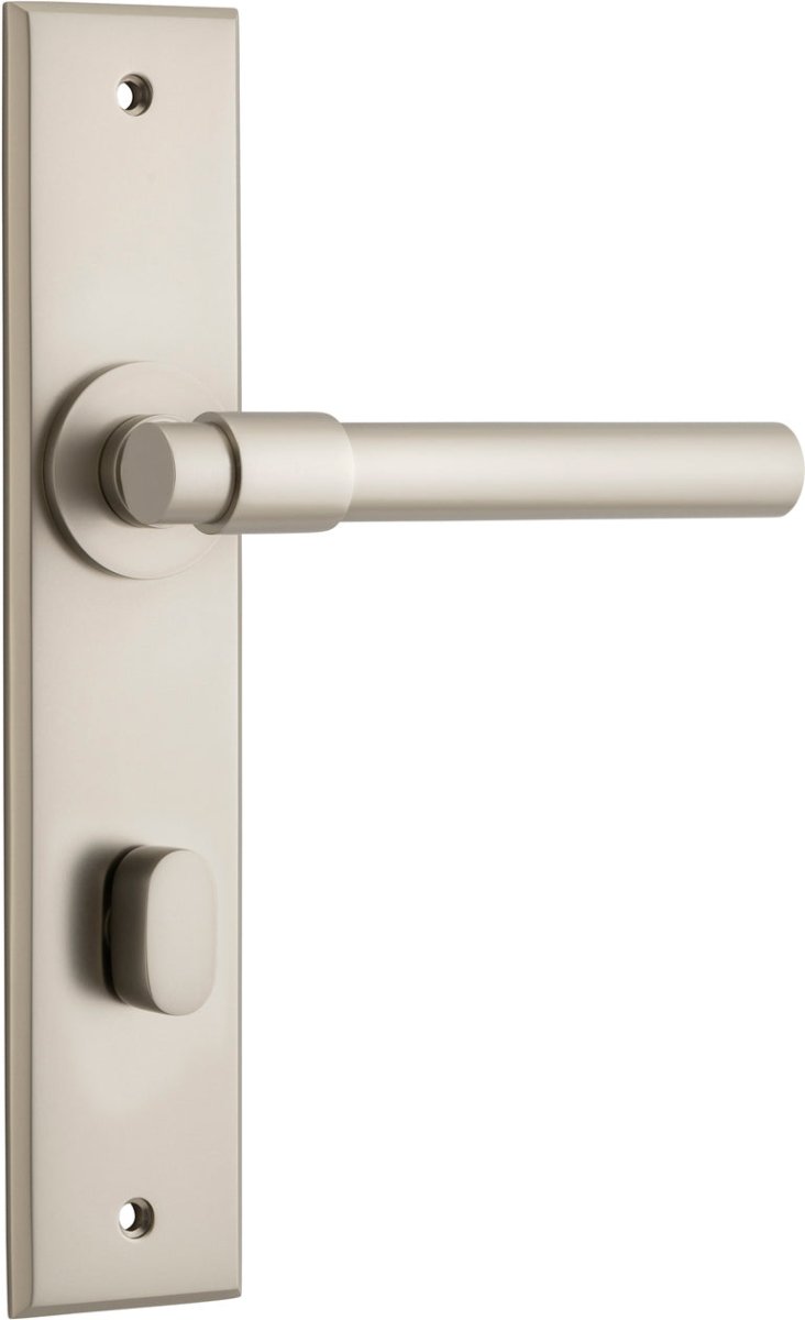 Helsinki Lever - Chamfered Backplate - Ella Grace - Iver - Satin Nickel - Door Levers