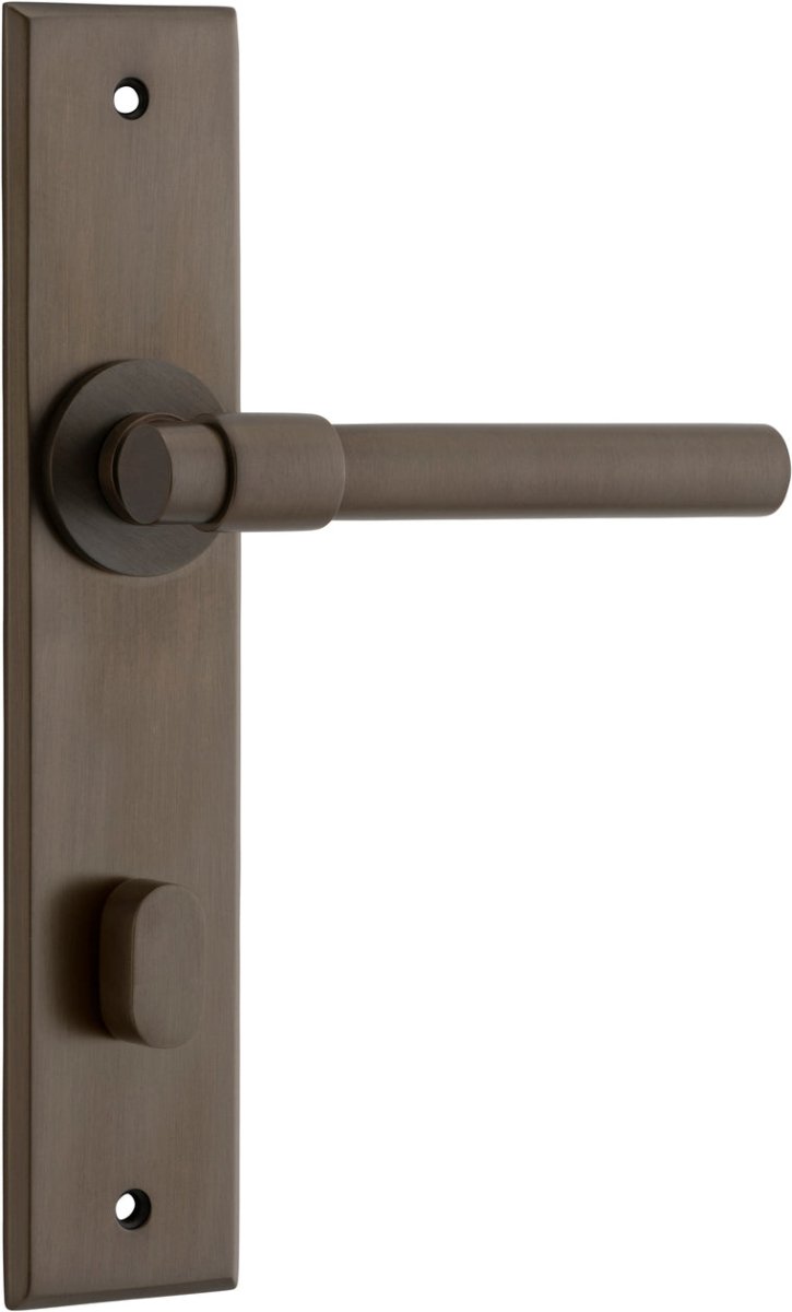 Helsinki Lever - Chamfered Backplate - Ella Grace - Iver - Signature Brass - Door Levers