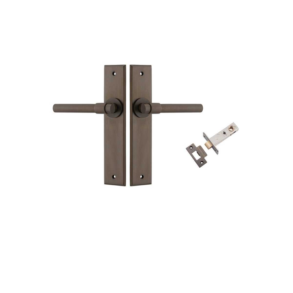 Helsinki Lever - Chamfered Backplate - Ella Grace - Iver - Signature Brass - Door Levers