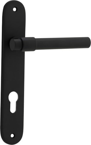 Helsinki Lever - Oval Backplate - Ella Grace - Iver - Matt Black - Door Levers