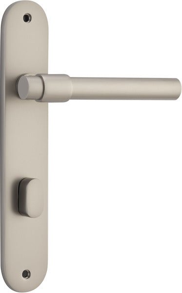 Helsinki Lever - Oval Backplate - Ella Grace - Iver - Satin Nickel - Door Levers