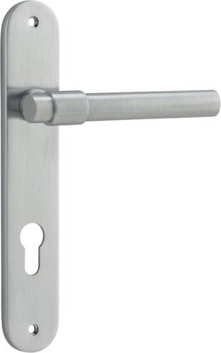 Helsinki Lever - Oval Backplate - Ella Grace - Iver - Brushed Chrome - Door Levers