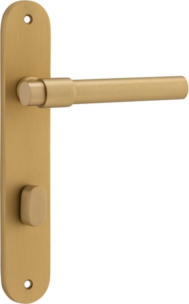 Helsinki Lever - Oval Backplate - Ella Grace - Iver - Brushed Brass - Door Levers