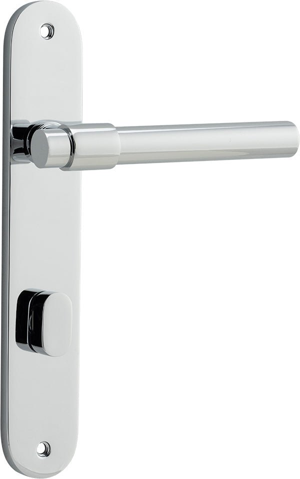 Helsinki Lever - Oval Backplate - Ella Grace - Iver - Polished Chrome - Door Levers