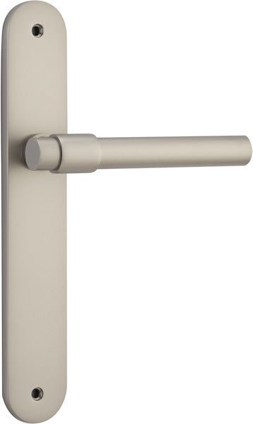 Helsinki Lever - Oval Backplate - Ella Grace - Iver - Satin Nickel - Door Levers