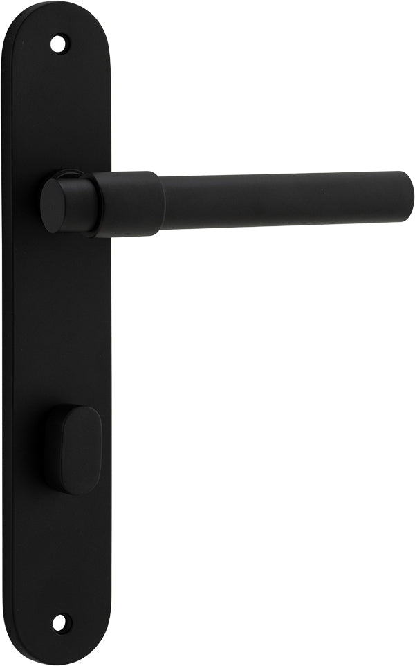 Helsinki Lever - Oval Backplate - Ella Grace - Iver - Matt Black - Door Levers