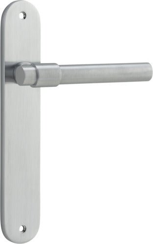 Helsinki Lever - Oval Backplate - Ella Grace - Iver - Brushed Chrome - Door Levers