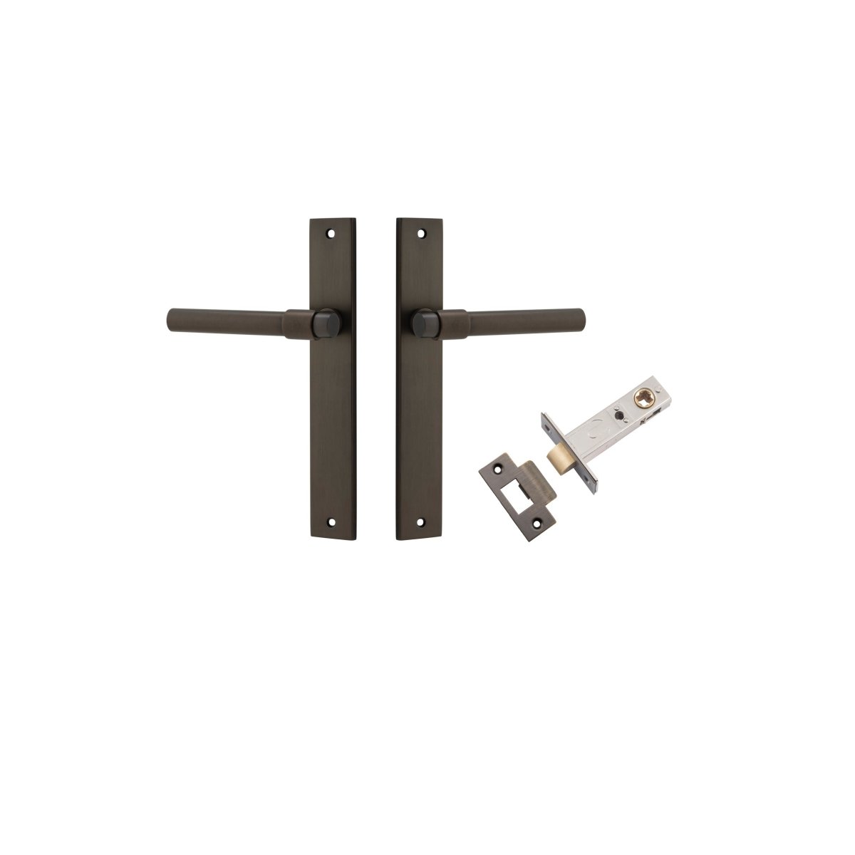 Helsinki Lever - Rectangular Backplate - Ella Grace - Iver - Signature Brass - Door Levers