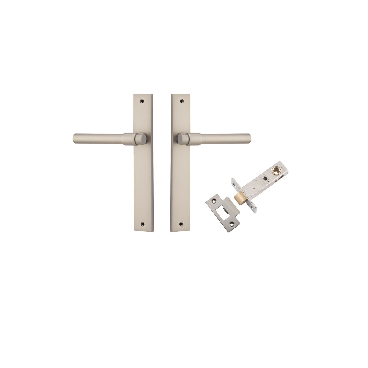 Helsinki Lever - Rectangular Backplate - Ella Grace - Iver - Satin Nickel - Door Levers