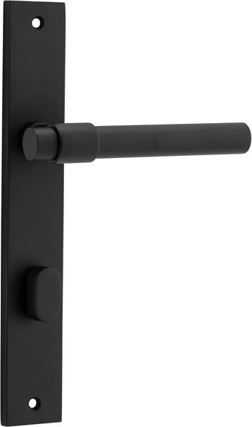 Helsinki Lever - Rectangular Backplate - Ella Grace - Iver - Matt Black - Door Levers