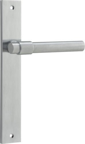 Helsinki Lever - Rectangular Backplate - Ella Grace - Iver - Brushed Chrome - Door Levers