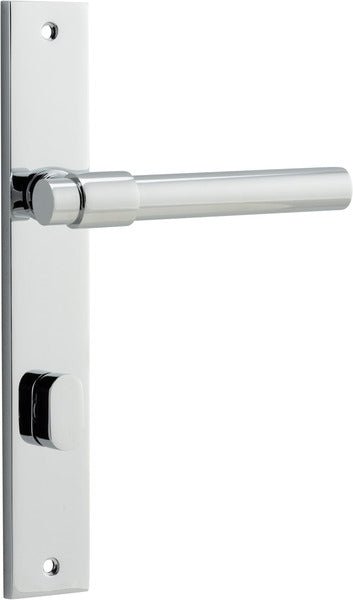 Helsinki Lever - Rectangular Backplate - Ella Grace - Iver - Polished Chrome - Door Levers