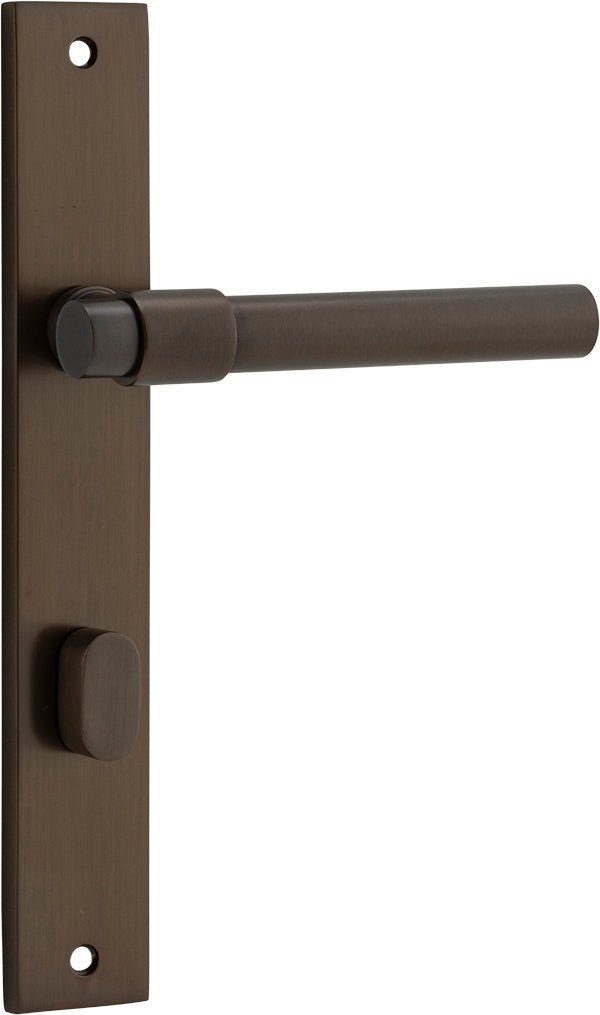 Helsinki Lever - Rectangular Backplate - Ella Grace - Iver - Signature Brass - Door Levers