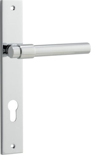 Helsinki Lever - Rectangular Backplate - Ella Grace - Iver - Polished Chrome - Door Levers