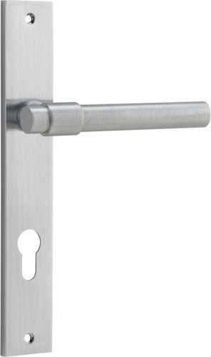 Helsinki Lever - Rectangular Backplate - Ella Grace - Iver - Brushed Chrome - Door Levers