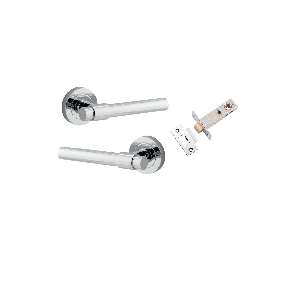 Helsinki Lever - Round Rose - Ella Grace - Iver - Polished Chrome - Door Levers